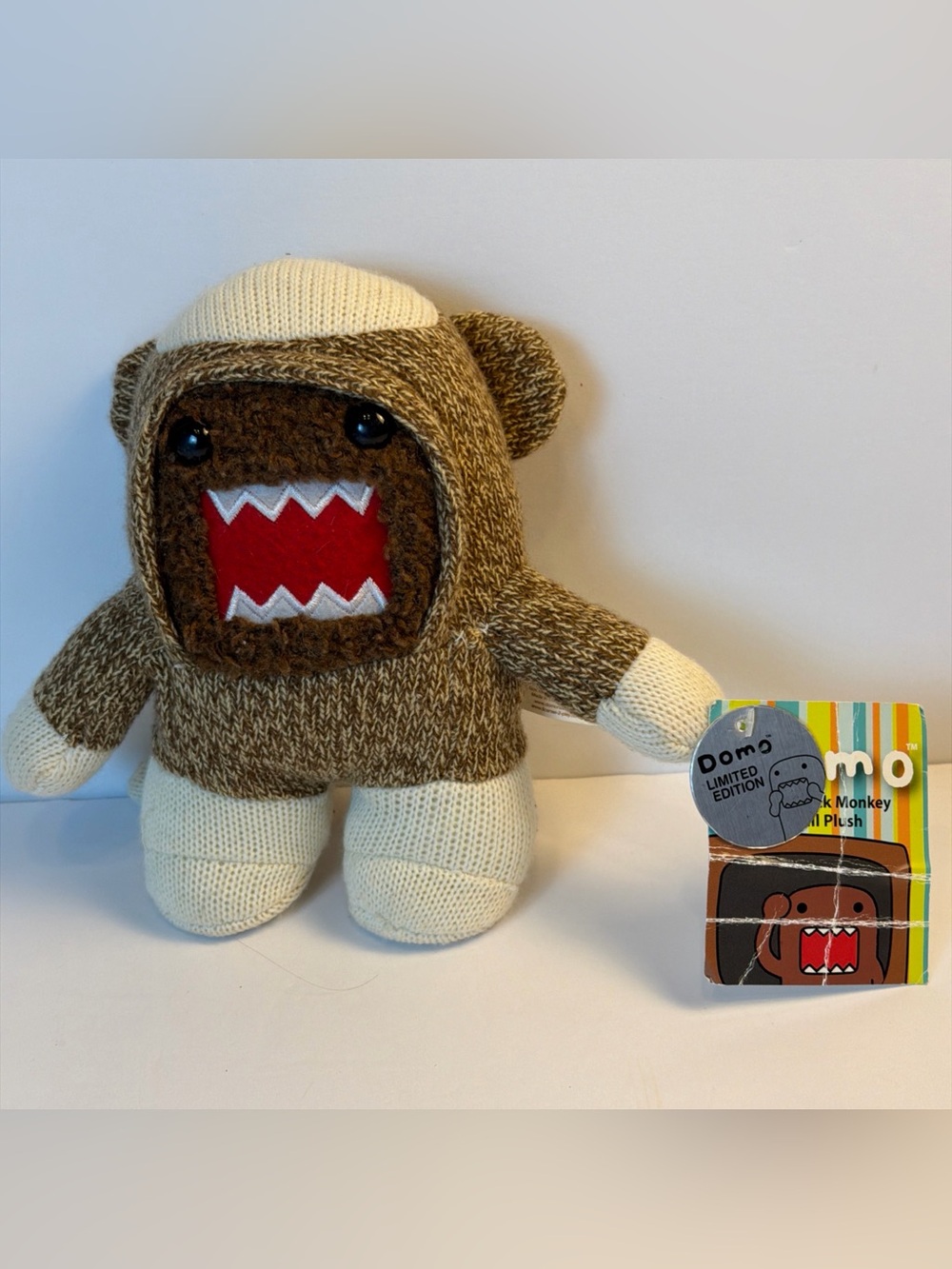 NHK Domokun Domo Plush SOCK MONKEY Stuffed Plush LIMITED EDITION 6.5" BNWT